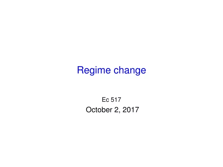 regime change