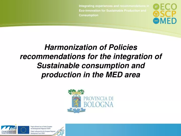 harmonization of policies recommendations