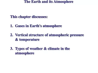 The Earth and its Atmosphere