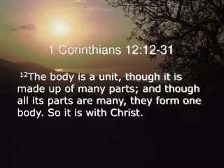 1 Corinthians 12:12-31