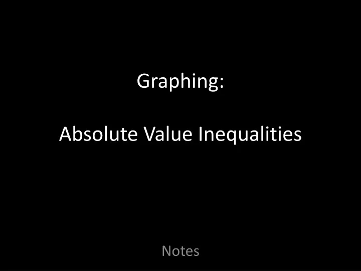 graphing absolute value inequalities