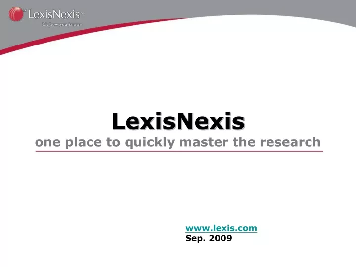 lexisnexis one place to quickly master