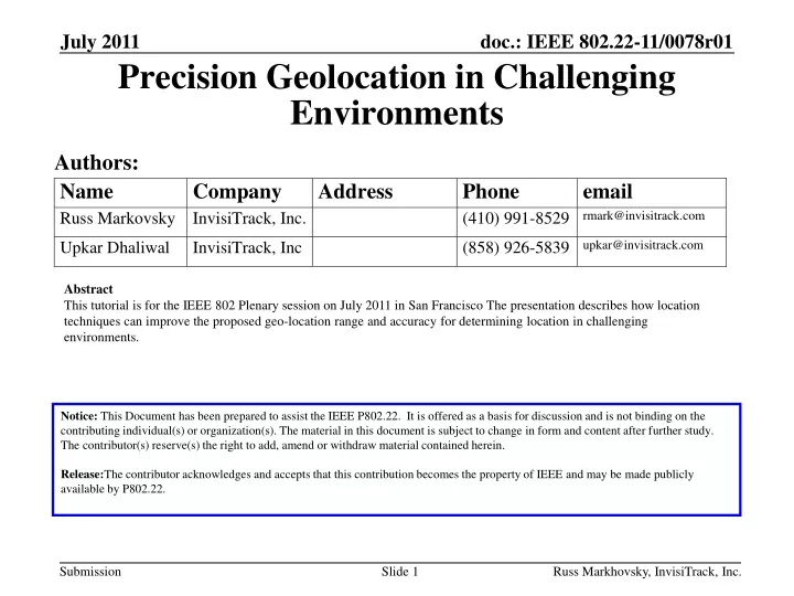 precision geolocation in challenging environments