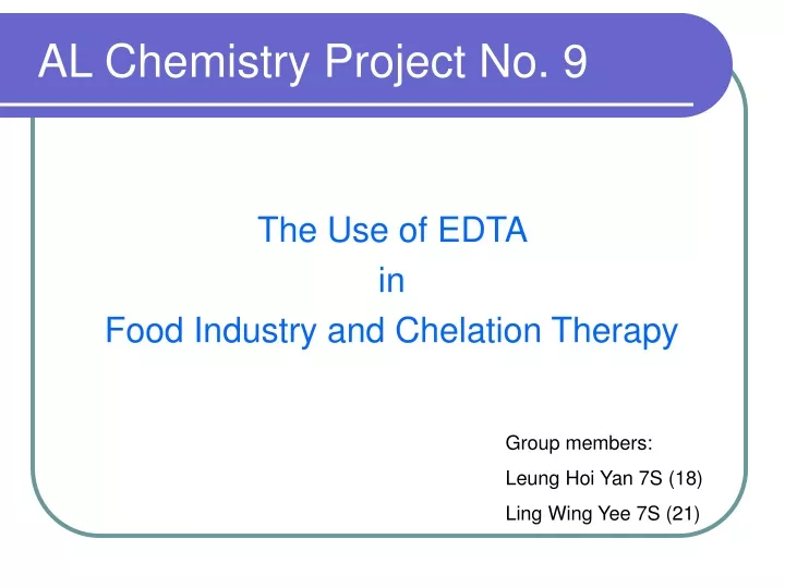 al chemistry project no 9