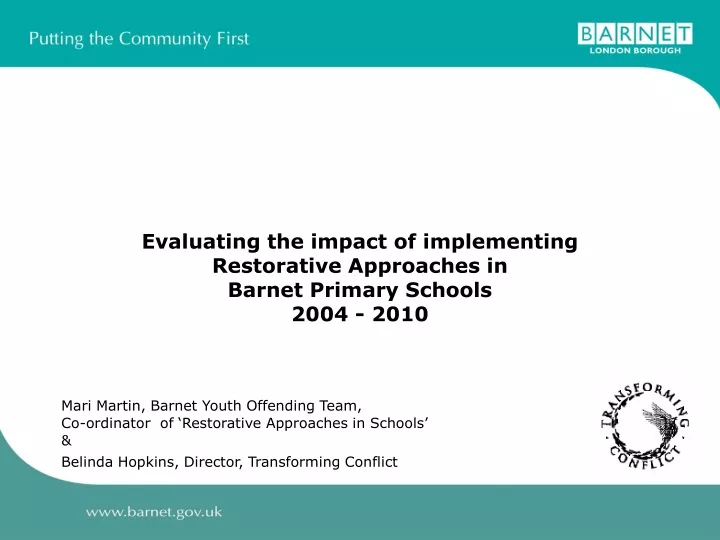 evaluating the impact of implementing restorative