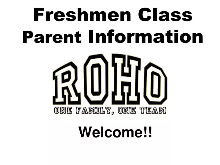 freshmen class parent information