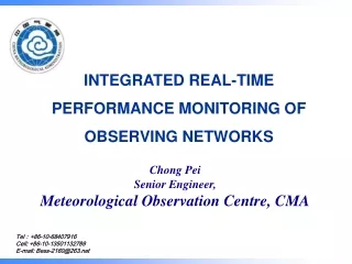 INTEGRATED REAL-TIME PERFORMANCE MONITORING OF OBSERVING NETWORKS