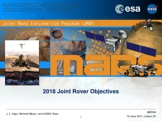 2018 Joint Rover Objectives