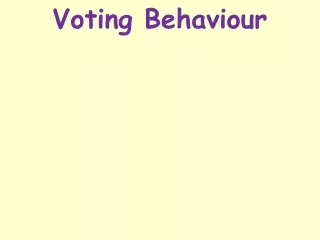 Voting Behaviour