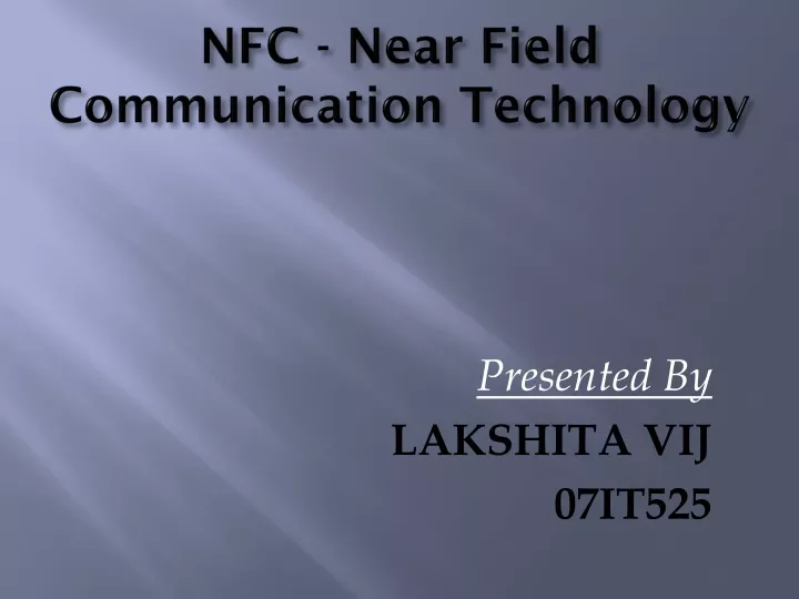 nfc near field communication technology