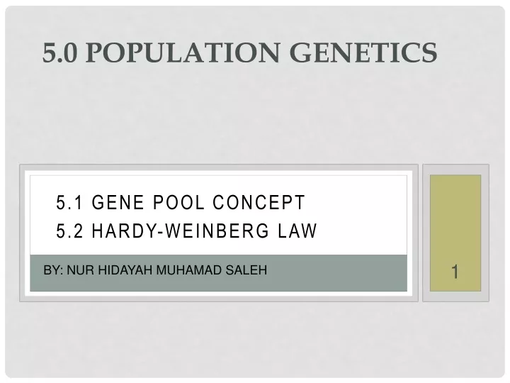 5 0 population genetics