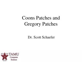 Coons Patches and  Gregory Patches