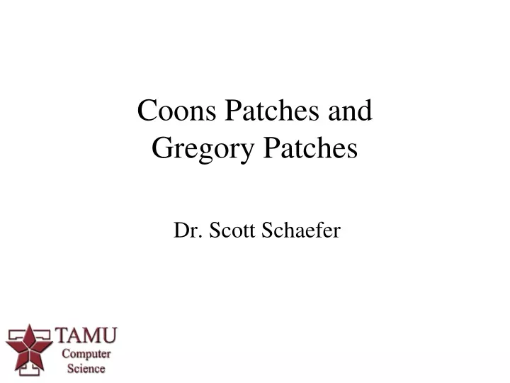 coons patches and gregory patches