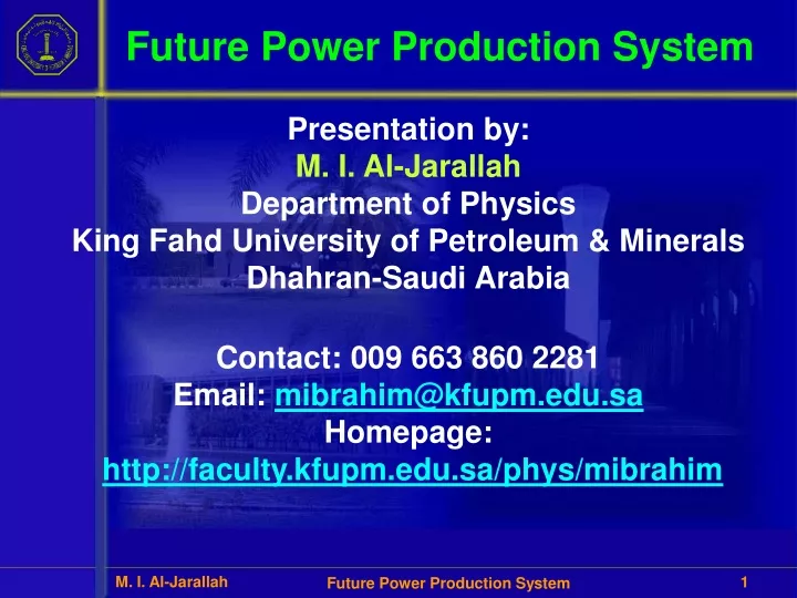 future power production system