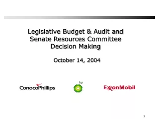 Legislative Budget &amp; Audit and Senate Resources Committee Decision Making