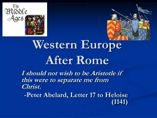 Western Europe  After Rome