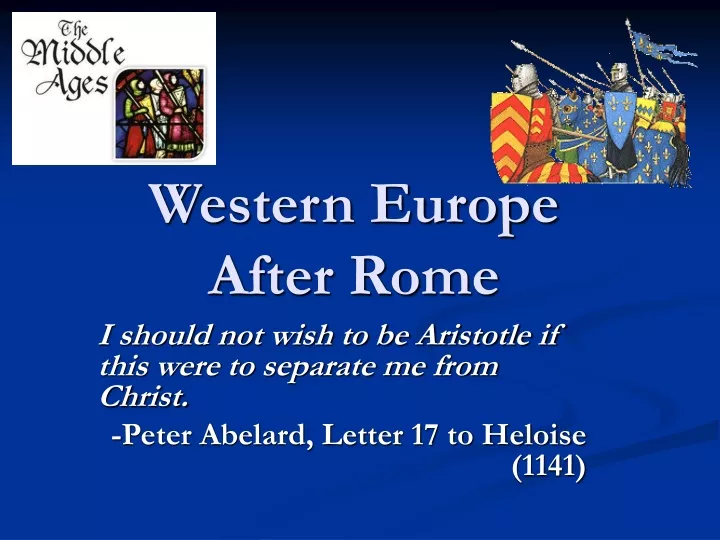 western europe after rome