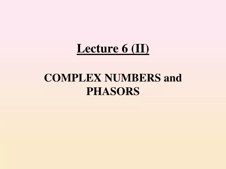 lecture 6 ii