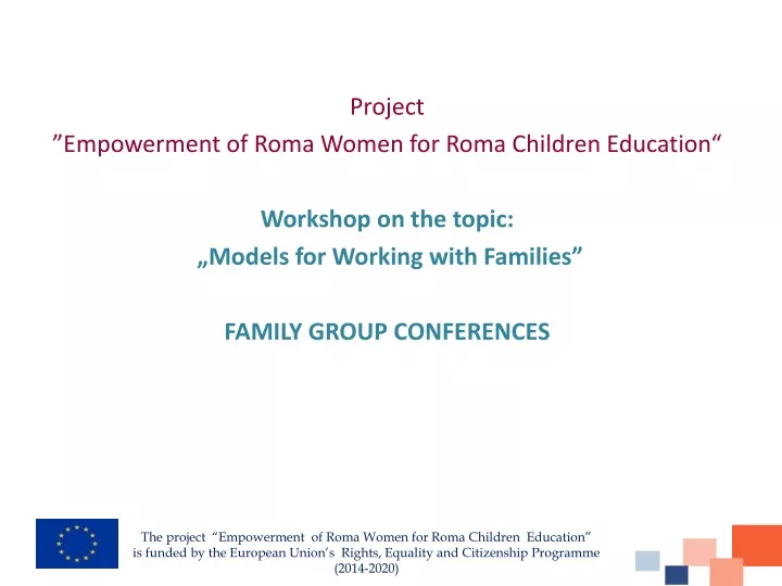 project empowerment of roma women for roma