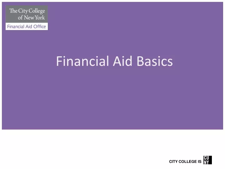 financial aid basics