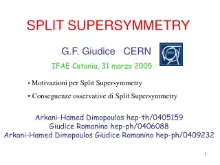 SPLIT SUPERSYMMETRY