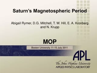 Saturn’s Magnetospheric Period