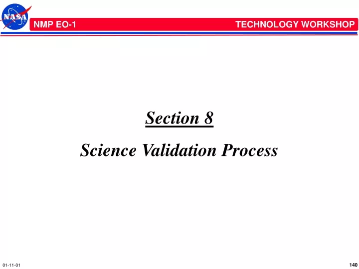 section 8 science validation process