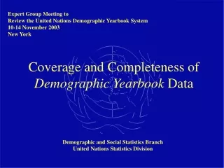 Coverage and Completeness of  Demographic Yearbook  Data