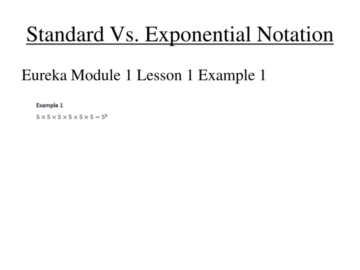 standard vs exponential notation