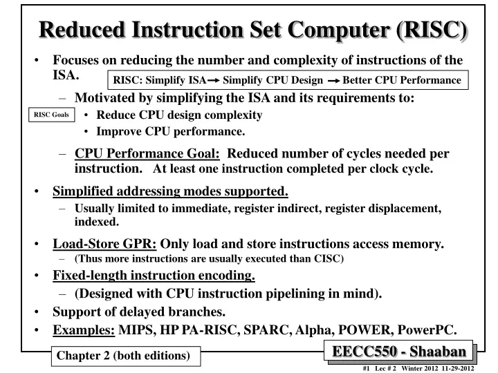 reduced instruction set computer risc