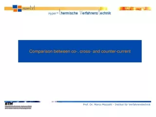 Comparison between co-, cross- and counter-current