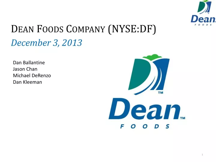 dean foods company nyse df