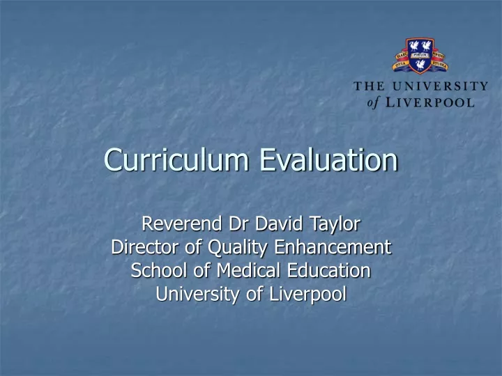 curriculum evaluation