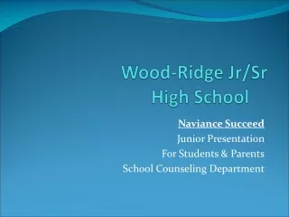 Wood-Ridge Jr/ Sr High  School