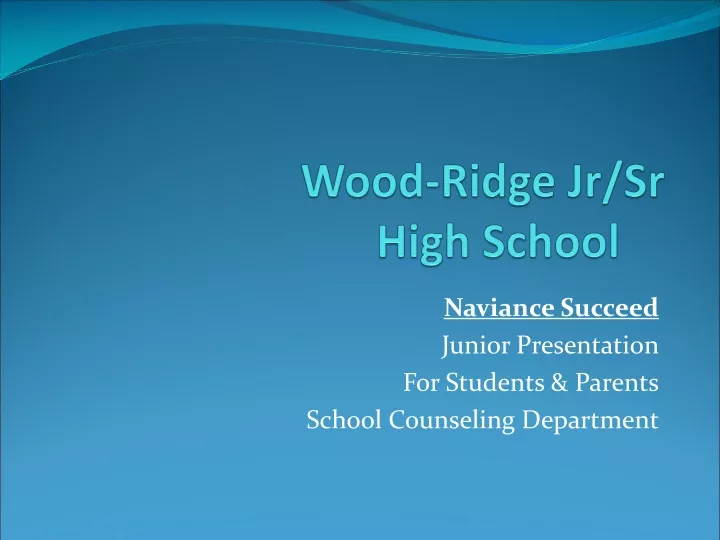 wood ridge jr sr high school