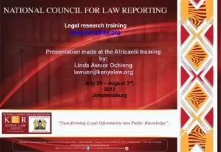 Legal research training kenyalaw