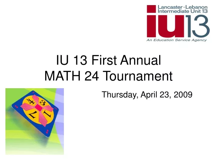 iu 13 first annual math 24 tournament