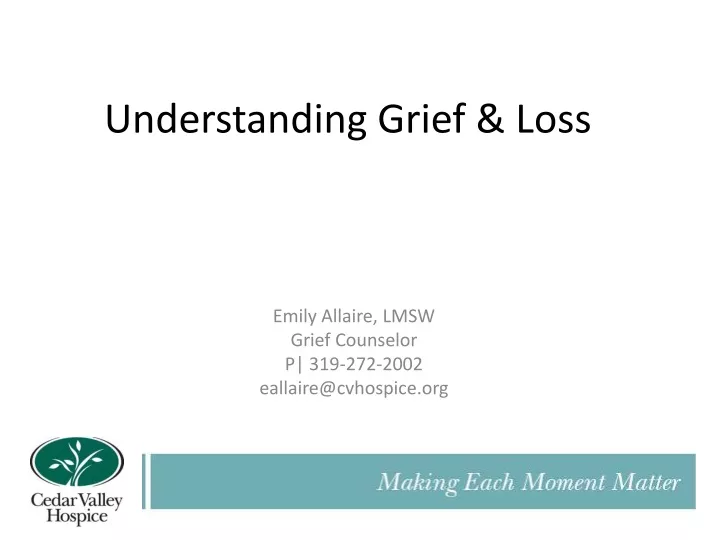 understanding grief loss