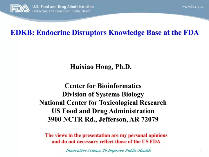 edkb endocrine disruptors knowledge base