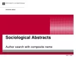 Sociological Abstracts - slide 1