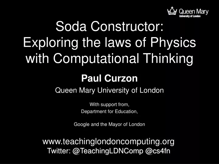 soda constructor exploring the laws of physics with computational thinking