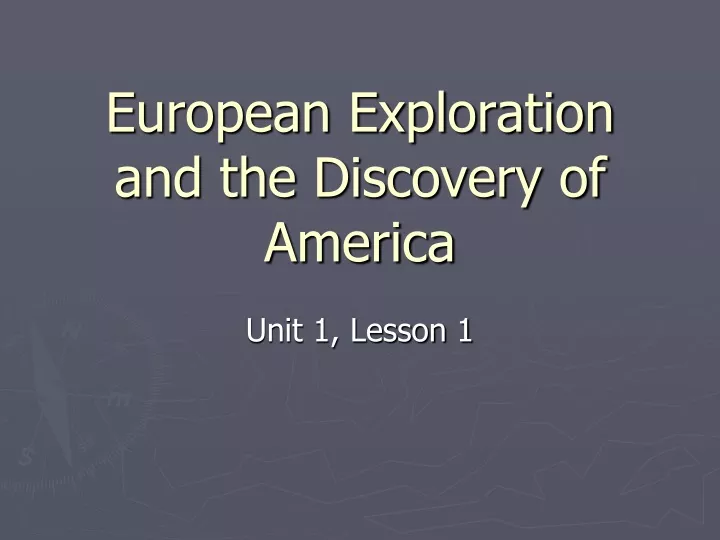 european exploration and the discovery of america