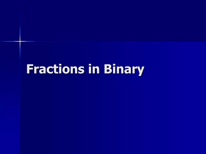 fractions in binary