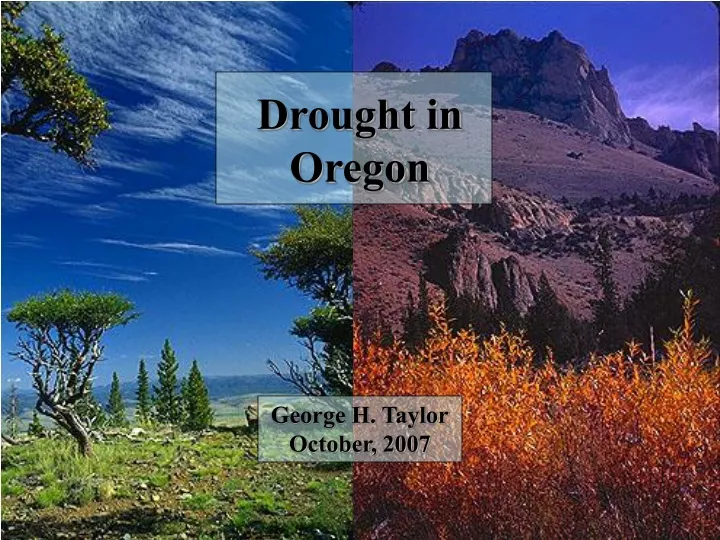 drought in oregon