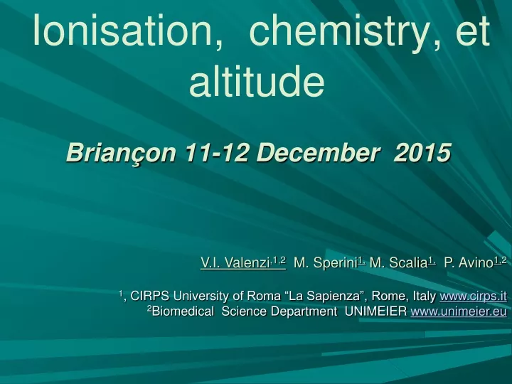 ionisation chemistry et altitude brian on 11 12 december 2015