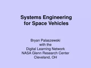 Systems Engineering  for Space Vehicles
