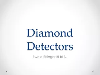 Diamond Detectors