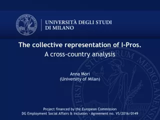The collective representation of I-Pros. A cross-country analysis Anna Mori (University of Milan)