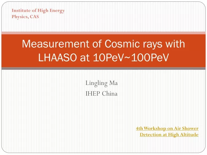 measurement of cosmic rays with lhaaso at 10pev 100pev