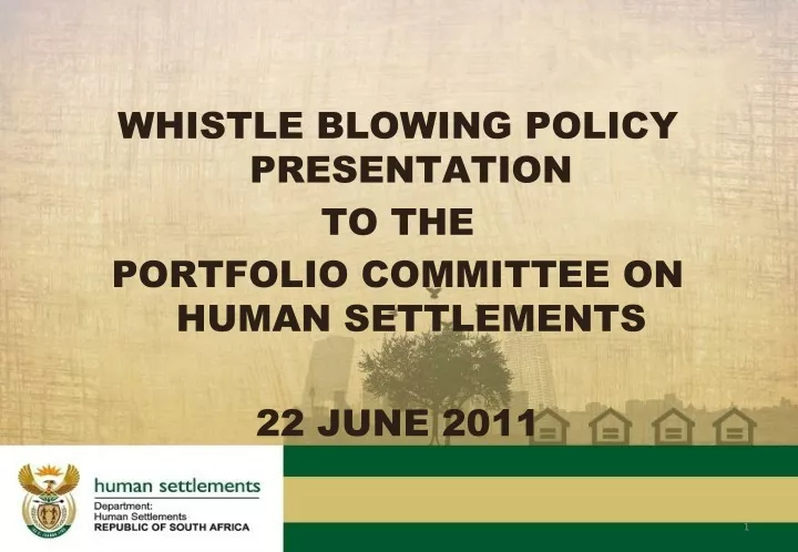 whistle blowing policy presentation